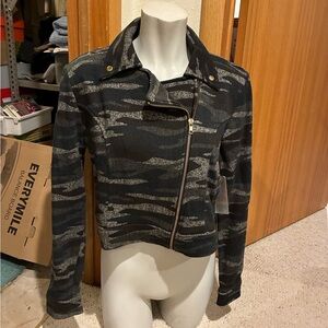 Black Camouflage LulaRoe Presley Moto Jacket